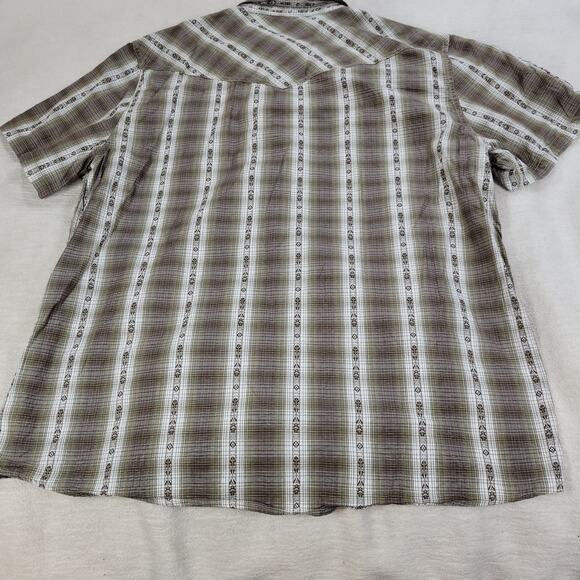 Cody James Shirt Mens Size XXL Brown Long Sleeve Pearl Snap Brown Plaid Western - Picture 15 of 16